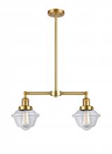 Innovations Lighting 209-SG-G532-LED - Oxford - 2 Light - 24 inch - Satin Gold - Stem Hung - Adjustable Island Light