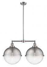 Innovations Lighting 209-SN-HFS-124-SN - Hampden - 2 Light - 18 inch - Brushed Satin Nickel - Stem Hung - Adjustable Island Light