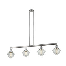 Innovations Lighting 214-SN-G534 - Oxford - 4 Light - 52 inch - Brushed Satin Nickel - Stem Hung - Adjustable Island Light