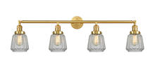 Innovations Lighting 215-SG-G142-LED - Chatham - 4 Light - 42 inch - Satin Gold - Adjustable Bath Vanity Light