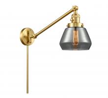 Innovations Lighting 237-SG-G173 - Fulton - 1 Light - 8 inch - Satin Gold -Adjustable Swing Arm