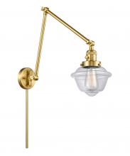 Innovations Lighting 238-SG-G532 - Oxford - 1 Light - 8 inch - Satin Gold -Adjustable Swing Arm