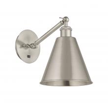 Innovations Lighting 317-1W-SN-MBC-8-SN - Berkshire - 1 Light - 8 inch - Brushed Satin Nickel - Adjustable Sconce