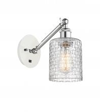 Innovations Lighting 317-1W-WPC-G112C-5CL - Cobbleskill - 1 Light - 5 inch - White Polished Chrome - Adjustable Sconce