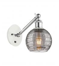 Innovations Lighting 317-1W-WPC-G1213-6SM - Athens Deco Swirl - 1 Light - 6 inch - White Polished Chrome - Adjustable Sconce