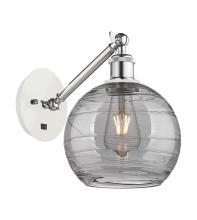Innovations Lighting 317-1W-WPC-G1213-8SM - Athens Deco Swirl - 1 Light - 8 inch - White Polished Chrome - Adjustable Sconce