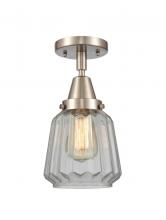 Innovations Lighting 447-1C-SN-G142 - Chatham - 1 Light - 7 inch - Brushed Satin Nickel - Flush Mount