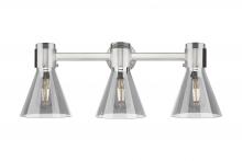 Innovations Lighting 464-3W-SN-G464C-7SM - Lawton Cone - 3 Light - 27 inch - Satin Nickel - Bath Vanity Light
