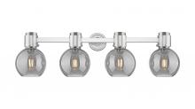 Innovations Lighting 464-4W-SN-G464B-7SM - Lawton Sphere - 4 Light - 27 inch - Brushed Satin Nickel - Bath Vanity Light