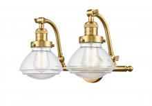 Innovations Lighting 515-2W-SG-G322 - Olean - 2 Light - 19 inch - Satin Gold - Adjustable Bath Vanity Light