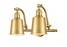 Innovations Lighting 515-2W-SG-M9-SG-LED - Addison - 2 Light - 18 inch - Satin Gold - Adjustable Bath Vanity Light