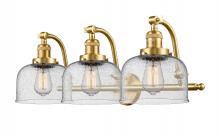 Innovations Lighting 515-3W-SG-G74-LED - Bell - 3 Light - 28 inch - Satin Gold - Adjustable Bath Vanity Light