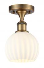 Innovations Lighting 516-1C-BB-G1217-6WV - White Venetian - 1 Light - 6 inch - Brushed Brass - Semi-Flush Mount