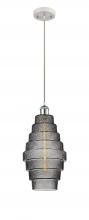 Innovations Lighting 516-1P-WPC-G673-8-LED - Cascade - 1 Light - 8 inch - White Polished Chrome - Cord hung - Mini Pendant