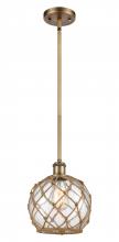 Innovations Lighting 516-1S-BB-G122-8RB - Farmhouse Rope - 1 Light - 8 inch - Brushed Brass - Mini Pendant