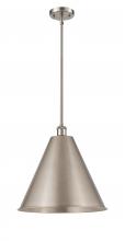 Innovations Lighting 516-1S-SN-MBC-16-SN-LED - Berkshire - 1 Light - 16 inch - Brushed Satin Nickel - Pendant