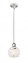 Innovations Lighting 516-1S-WPC-G1216-6WM - White Mouchette - 1 Light - 6 inch - White Polished Chrome - Mini Pendant