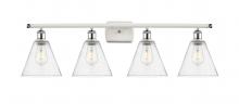 Innovations Lighting 516-4W-WPC-GBC-84-LED - Berkshire - 4 Light - 38 inch - White Polished Chrome - Bath Vanity Light