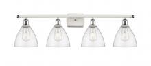 Innovations Lighting 516-4W-WPC-GBD-754-LED - Bristol - 4 Light - 38 inch - White Polished Chrome - Bath Vanity Light