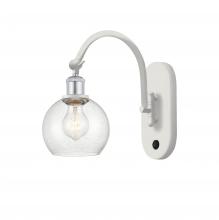 Innovations Lighting 518-1W-WPC-G124-6 - Athens - 1 Light - 6 inch - White Polished Chrome - Adjustable Swing Arm