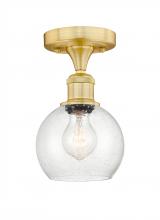Innovations Lighting 616-1F-SG-G124-6 - Athens - 1 Light - 6 inch - Satin Gold - Semi-Flush Mount