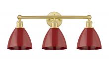 Innovations Lighting 616-3W-SG-MBD-75-RD - Plymouth - 3 Light - 26 inch - Satin Gold - Bath Vanity Light
