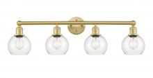 Innovations Lighting 616-4W-SG-G122-6 - Athens - 4 Light - 33 inch - Satin Gold - Bath Vanity Light