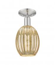 Innovations Lighting 716-1C-SN-G459-6ME - Preston Bulb - 1 Light - 6 inch - Brushed Satin Nickel - Semi-Flush Mount