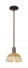 Innovations Lighting 716-1S-OB-NBD2-75-NAT - Natural Ballston Dome - 1 Light - 6 inch - Oil Rubbed Bronze - Mini Pendant