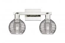 Innovations Lighting 716-2W-PN-G1213-6SM - Athens Deco Swirl - 2 Light - 16 inch - Polished Nickel - Bath Vanity Light