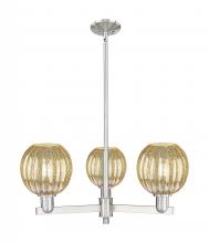 Innovations Lighting 716-3CR-SN-G458-7ME - Preston Globe - 3 Light - 18 inch - Satin Nickel - Flush Mount