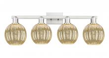 Innovations Lighting 716-4W-SN-G458-7ME - Preston - 4 Light - 36 inch - Brushed Satin Nickel - Bath Vanity Light
