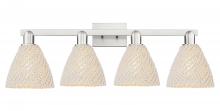 Innovations Lighting 716-4W-SN-NBD-75-NAT - Bristol Natural - 4 Light - 36 inch - Brushed Satin Nickel - Bath Vanity Light