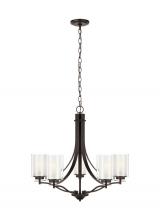 Generation-Seagull 3137305-710 - Elmwood Park traditional 5-light indoor dimmable ceiling chandelier pendant light in bronze finish w