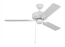 Generation-Seagull 3LD48RZW - Linden 48'' traditional indoor matte white ceiling fan with reversible motor