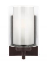 Generation-Seagull 4137301-710 - Elmwood Park traditional 1-light indoor dimmable bath vanity wall sconce in bronze finish with satin