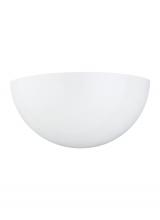 Generation-Seagull 4138-15 - Edla traditional 1-light indoor dimmable bath vanity wall sconce in white finish with white plastic