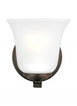 Generation-Seagull 4139001-710 - Emmons traditional 1-light indoor dimmable bath vanity wall sconce in bronze finish with satin etche