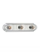 Generation-Seagull 4700-05 - De-Lovely traditional 3-light indoor dimmable bath vanity wall sconce in chrome silver finish