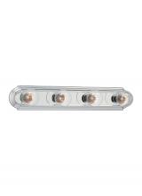 Generation-Seagull 4701-05 - De-Lovely traditional 4-light indoor dimmable bath vanity wall sconce in chrome silver finish