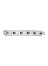 Generation-Seagull 4702-05 - De-Lovely traditional 6-light indoor dimmable bath vanity wall sconce in chrome silver finish