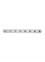 Generation-Seagull 4703-05 - De-Lovely traditional 8-light indoor dimmable bath vanity wall sconce in chrome silver finish