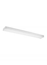 Generation-Seagull 59132LE-15 - Drop Lens Fluorescent traditional 2-light indoor dimmable four foot ceiling flush mount in white fin