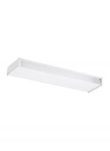 Generation-Seagull 59136LE-15 - Drop Lens Fluorescent traditional 2-light indoor dimmable two foot ceiling flush mount in white fini