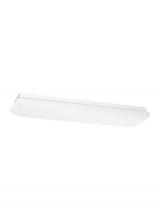 Generation-Seagull 59270LE-15 - Fluorescent Ceiling traditional 2-light indoor dimmable ceiling flush mount in white finish with whi
