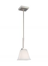 Generation-Seagull 6113701-962 - Ellis Harper classic 1-light indoor dimmable ceiling hanging single pendant light in brushed nickel