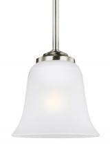Generation-Seagull 6139001EN3-962 - Emmons traditional 1-light LED indoor dimmable ceiling hanging single pendant light in brushed nicke