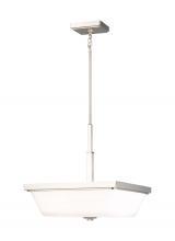 Generation-Seagull 6513703-962 - Ellis Harper classic 3-light indoor dimmable ceiling pendant hanging chandelier pendant light in bru