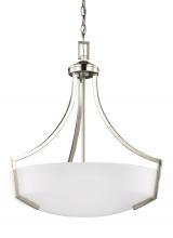 Generation-Seagull 6624503EN3-962 - Hanford traditional 3-light LED indoor dimmable ceiling pendant hanging chandelier pendant light in