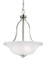 Generation-Seagull 6639003EN3-962 - Emmons traditional 3-light LED indoor dimmable ceiling pendant hanging chandelier pendant light in b
